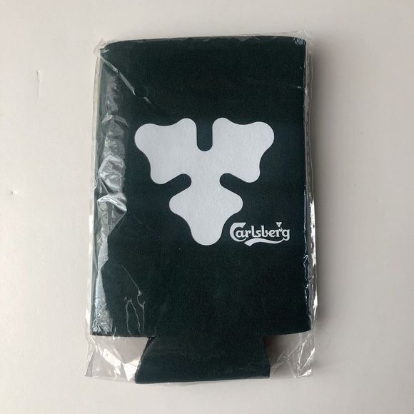 Carlsberg Probably The Best Beer In The World Green Beer Koozie - Picture 1 of 2